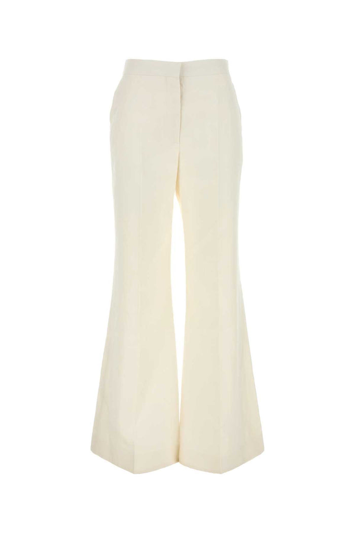 Givenchy White Linen Wide-Leg Pant