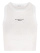 Givenchy Cropped Tank Top In Cotton With Givenchy Paris Print