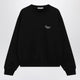 Givenchy Black Brushed Cotton Sweatshirt With Logo