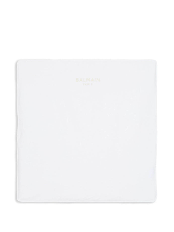 Balmain Monogrammed Baby Blanket