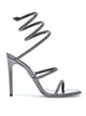 Rene Caovilla Dark Grey Leather Sandals
