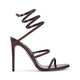 Rene Caovilla Fondant Burgundy High-Heel Sandal