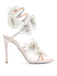 Rene Caovilla Rene Caovilla Leather Peach Flower Sandals
