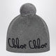 Chloé Grey Pom-Pom Beanie With Logo