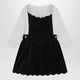 Chloé White And Blue Velvet Dress