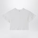 Chloé White Cropped T-Shirt With Logo Embroidery