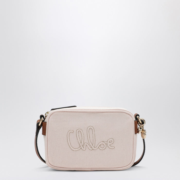 Chloé Petal Pink Crossbody Bag With Logo Embroidery
