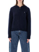 Sporty & Rich Sporty&Rich Cashmere Navy Zip Hoodie