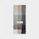 Acne Studios Vally Scarf In Green, Grey And Black Alpaca Wool