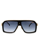 Carrera Black White Acetate Sunglasses