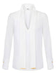 Elisabetta Franchi Viscose Georgette Shirt With Sash