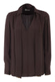 Elisabetta Franchi Viscose Georgette Shirt With Sash