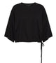 Seventy Black Round Neck Drawstring Shirt