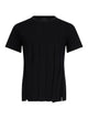 Liu Jo Black Slim-Fit T-Shirt With Fringe Cut