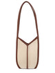 Hereu Ivory Cotton Leather Bag