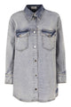 Fabiana Filippi Boyfriend Shirt In Distressed Denim