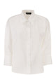 Fabiana Filippi Cropped Poplin Shirt With Detail On The Back