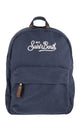 Mc2 Saint Barth Two-Tone Canvas Backpack With Embroidered Logo