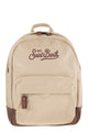 Mc2 Saint Barth Two-Tone Canvas Backpack With Embroidered Logo