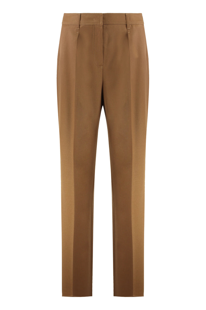 Max Mara Trousers In Wool Gabardine
