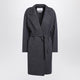Max Mara Blue Wool Coat With Denim Effect