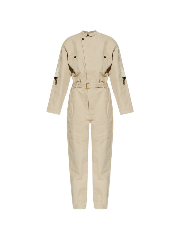 Isabel Marant Etoile Beige Nessime Jumpsuit With Belt