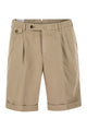 Pt Torino Tailored Bermuda Shorts In Lyocell, Linen And Cotton Blend