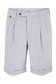 Pt Torino Tailored Bermuda Shorts In Lyocell, Linen And Cotton Blend