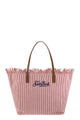 Mc2 Saint Barth City Shopper Bag With Stripes And Embroidered Logo