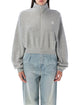 Eterne Half-Zip Cropped Sweatshirt