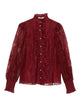 Alice + Olivia Bordeaux Nylon Shirt