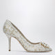 Dolce & Gabbana Bellucci Taormina Lace Pumps With Crystals In Ice