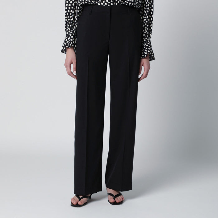 Pt Torino Black Wool Trousers