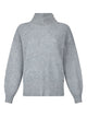 Liu Jo Grey Pearl Embellished Puff Sweater