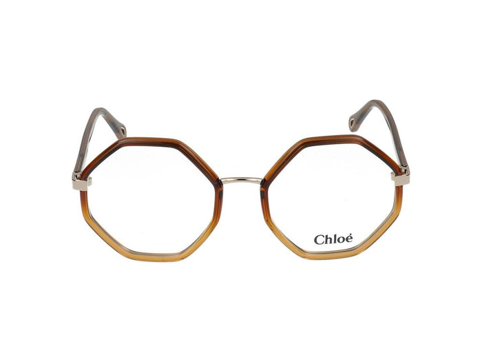 Chloé Eyeglasses  Ch0132o 010 Brown Brown Transparent 53/20/140