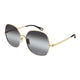 Chloé Gold-Gold-Grey Metal Sunglasses