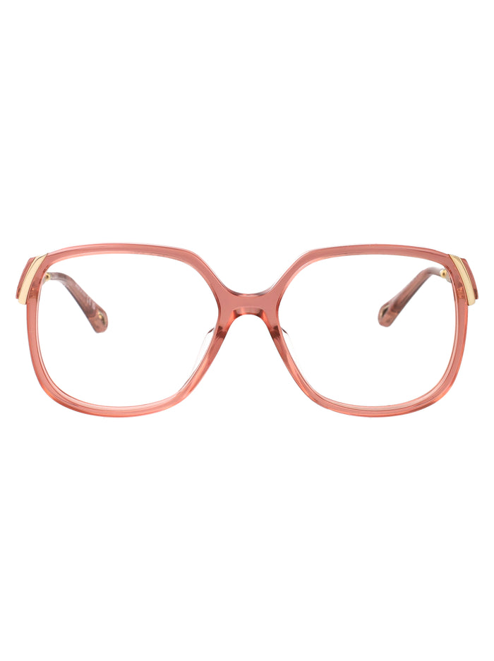 Chloé Brown-Gold-Transparent Acetate Glasses