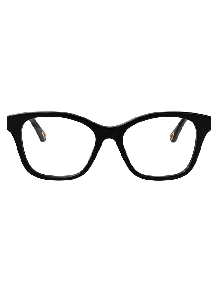 Chloé Black-Black-Transparent Recycled Acetate Glasses