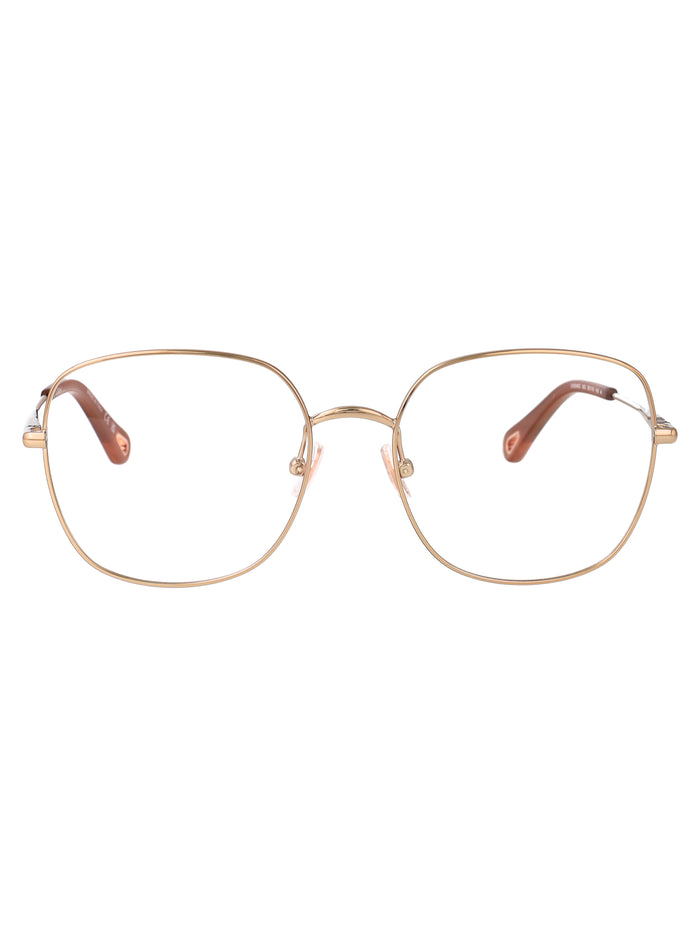 Chloé Red-Red-Transparent Metal Glasses
