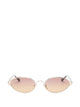 Chloé Gold-Gold-Brown Metal Sunglasses