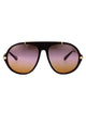 Chloé Burgundy-Gold-Pink Acetate Sunglasses