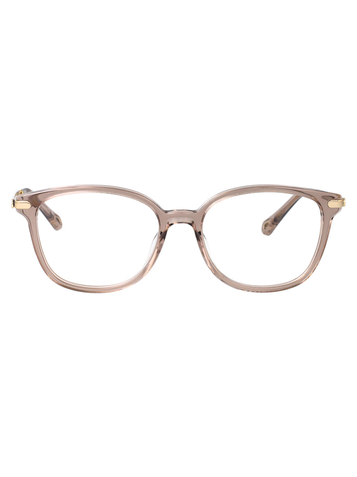 Chloé Brown-Gold-Transparent Acetate Glasses