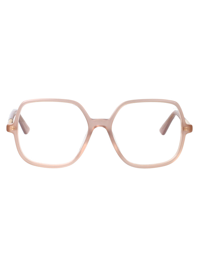 Chloé Beige-Beige-Transparent Acetate Glasses