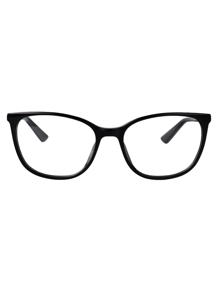Chloé Black-Black-Transparent Acetate Glasses
