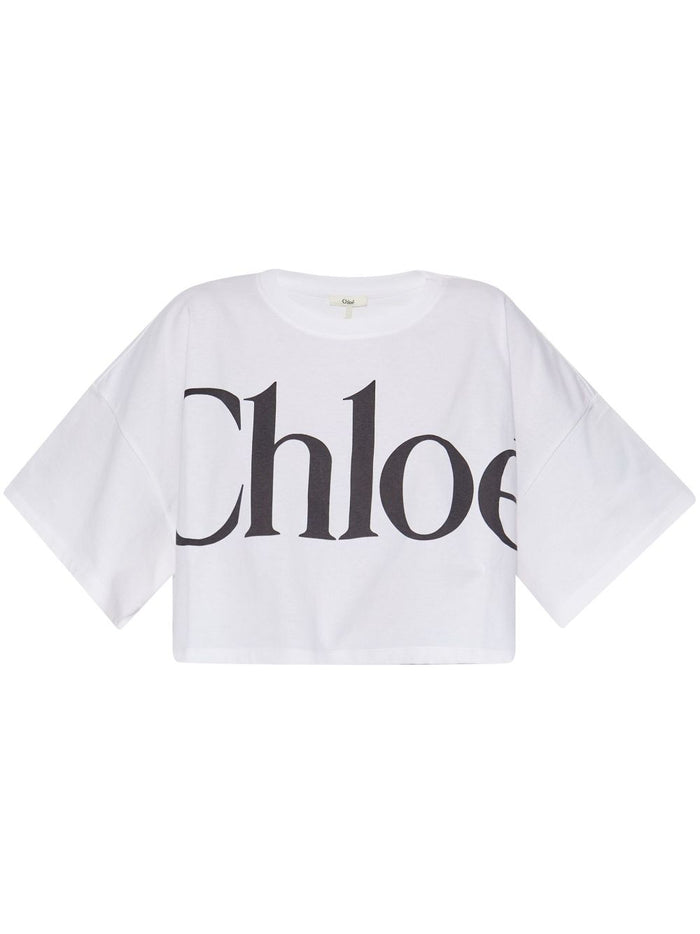 Chloé Logo Detail Cropped T-Shirt