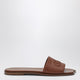 Chloé Soleil Mules In Ginger Brown Leather