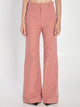 Chloé Dark Pink Cotton Flared Leg Pant