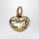 Chloé Alphabet Heart Logo Charm In Brass, Gold