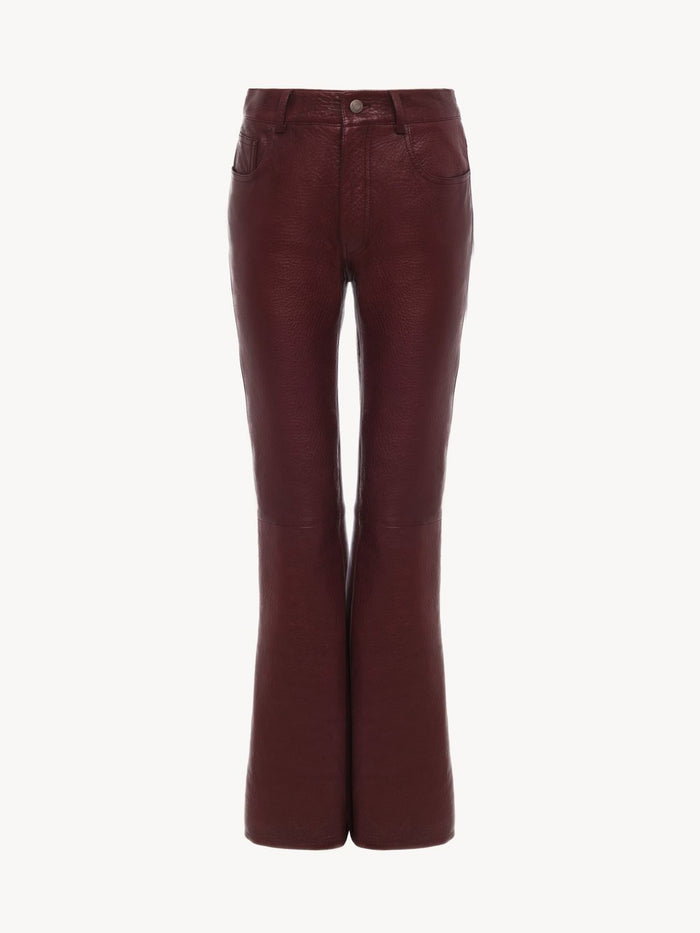 Chloé Grape Leather Flared Pant