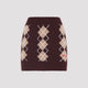 Chloé Burgundy Wool Mini Skirt